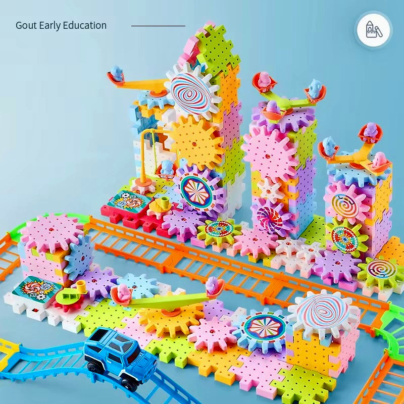 Juego de Construcción Infantil con Engranajes 263 Piezas