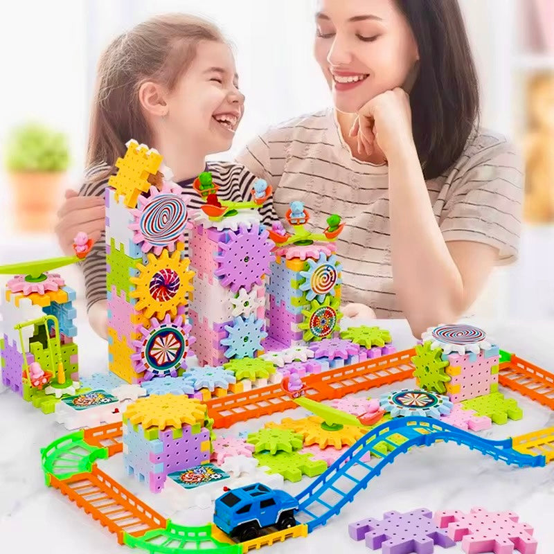 Juego de Construcción Infantil con Engranajes 263 Piezas