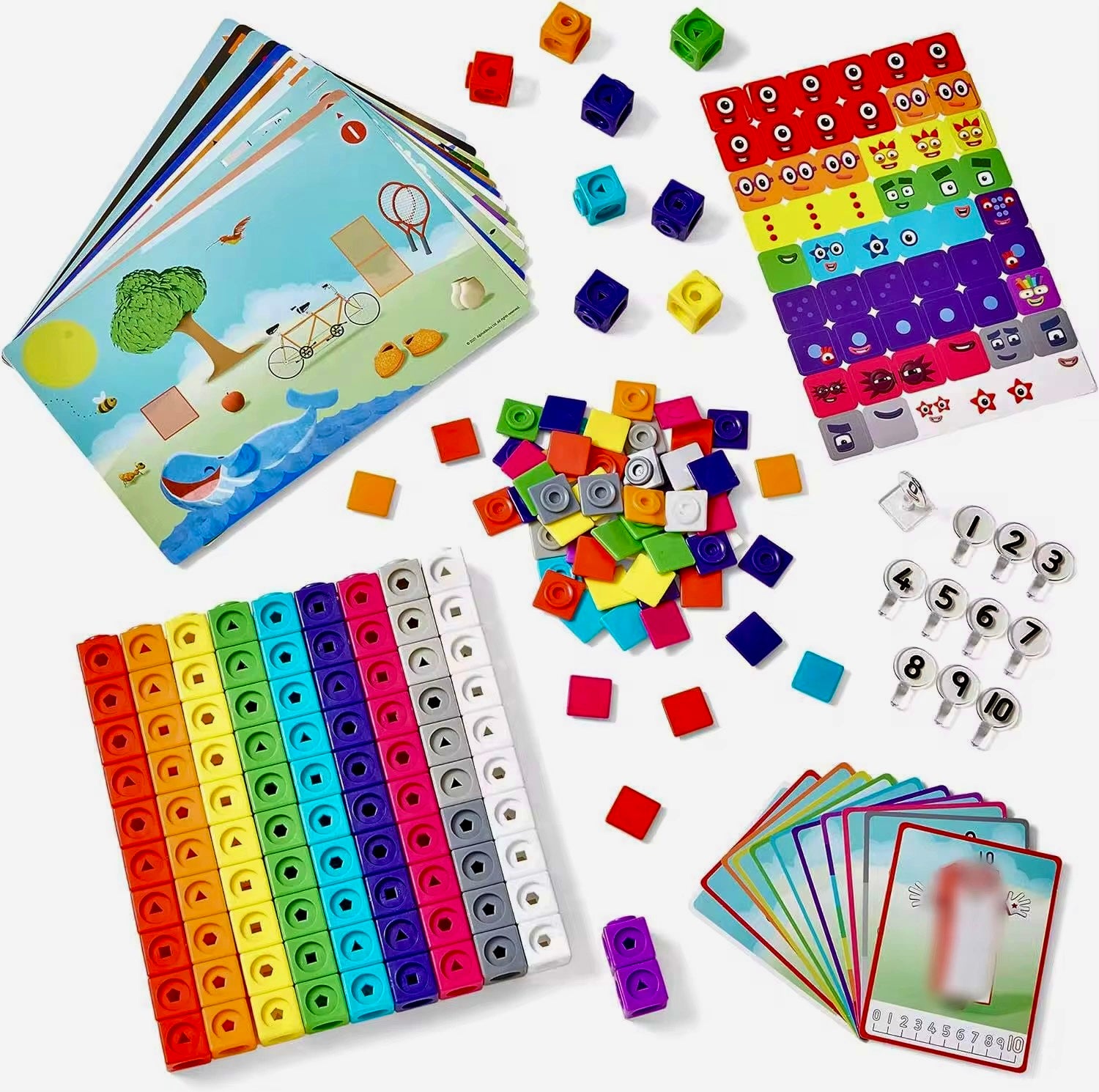 Set De Bloques Numéricos 290 pcs Juguete Educativo Matemática