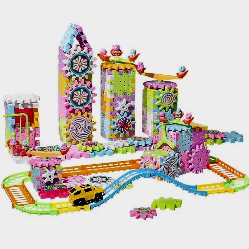 Juego de Construcción Infantil con Engranajes 263 Piezas